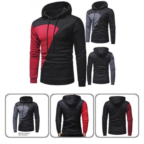 men's sweaters skin-touch lightweight color matching hooded pullover sweatshirt outerwear, White;black
men's sweaters skin-touch lightweight color matching hooded pullover sweatshirt outerwear, White;black