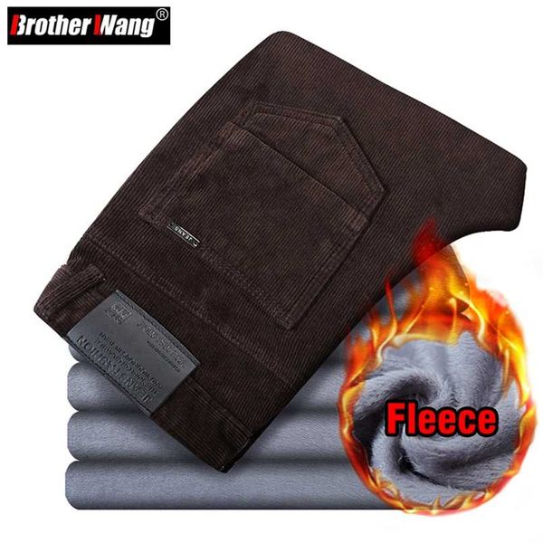 winter men's corduroy warm casual pants classic style business fashion elasticity slim thicken trousers male brand 211119, Black
winter men's corduroy warm casual pants classic style business fashion elasticity slim thicken trousers male brand 211119, Black