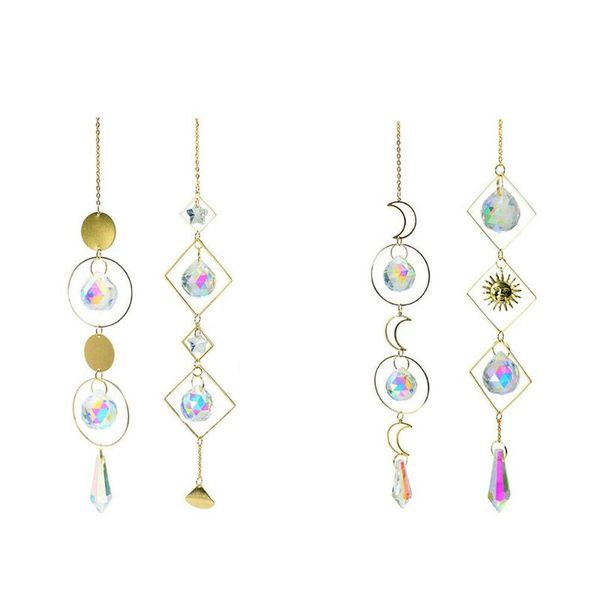 decorative objects & figurines moon sun ball crystal catcher hanging metal wind chimes pendant for home garden car decoration craft gifts 
decorative objects & figurines moon sun ball crystal catcher hanging metal wind chimes pendant for home garden car decoration craft gifts