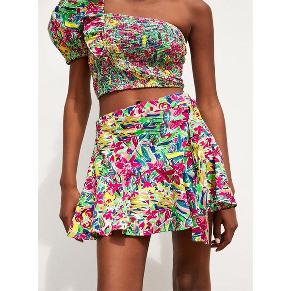 two piece dress boho floral print set women 2021 summer single shoulder crop +mini skirt shorts sets casual beach holiday outfits, White
two piece dress boho floral print set women 2021 summer single shoulder crop +mini skirt shorts sets casual beach holiday outfits, White