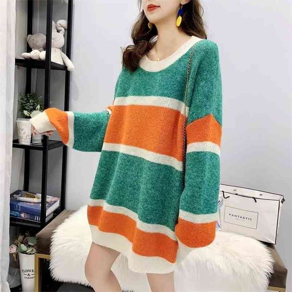 lazy wind small fresh sweater women's mid-length loose fit autumn and winter net red forest 210427, White;black
lazy wind small fresh sweater women's mid-length loose fit autumn and winter net red forest 210427, White;black