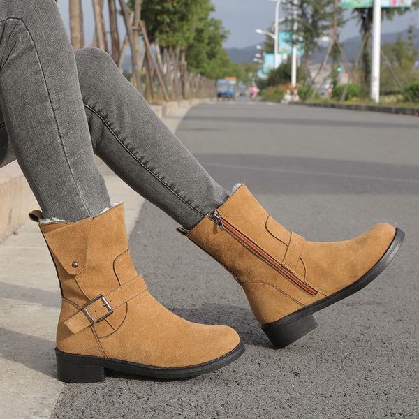 boots large size faux suede ankle women snow shoes buckle motorcyle largeh warm botas mujer low heel 2021 winter 8829l, Black
boots large size faux suede ankle women snow shoes buckle motorcyle largeh warm botas mujer low heel 2021 winter 8829l, Black
