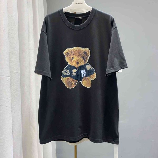 fashion t shirt welldone21ss luminous denim print bear short sleeve loose street trendy casual crew neck, White
fashion t shirt welldone21ss luminous denim print bear short sleeve loose street trendy casual crew neck, White