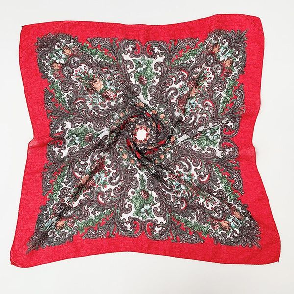 scarves 70*70cm russian style square scarf women floral printed shawl head cover hijab bandana ladies handkerchief wraps, Blue;gray 
scarves 70*70cm russian style square scarf women floral printed shawl head cover hijab bandana ladies handkerchief wraps, Blue;gray