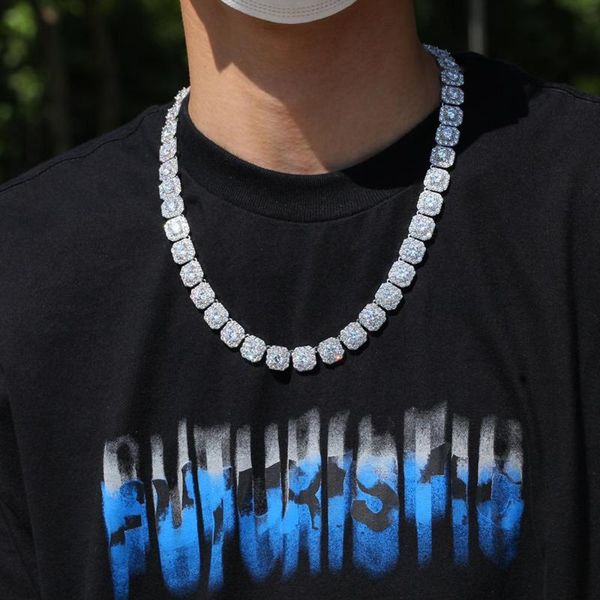 10mm flowerful square rock cubic zirconia tennis lovely hiphop necklace luxury full iced out cz jewelry chains, Silver
10mm flowerful square rock cubic zirconia tennis lovely hiphop necklace luxury full iced out cz jewelry chains, Silver