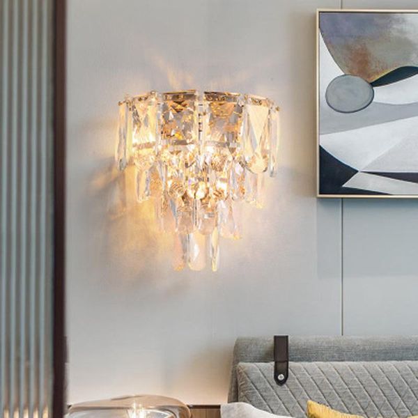 light luxury crystal wall lamp living room tv background postmodern simple atmosphere home bedroom bedside lamps
light luxury crystal wall lamp living room tv background postmodern simple atmosphere home bedroom bedside lamps