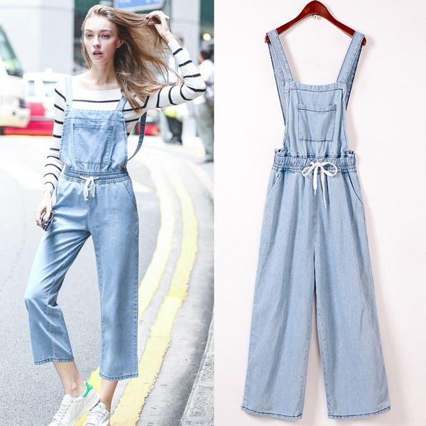 women's jeans spring and summer strap casual denim overalls loose straight large size, Blue
women's jeans spring and summer strap casual denim overalls loose straight large size, Blue