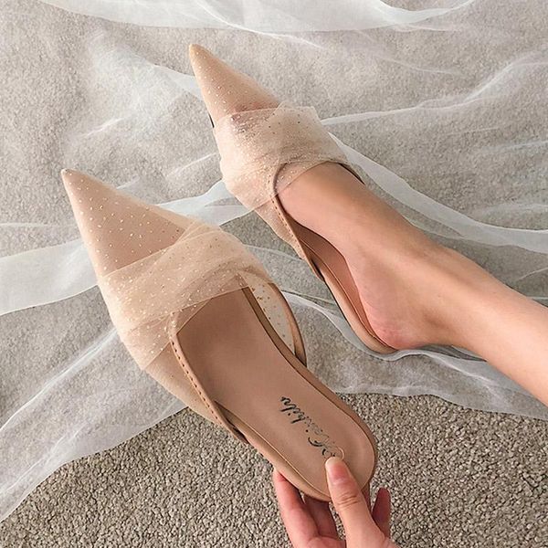 slippers princess crystal breathable air mesh mules women slip on flipflop shoes woman slides pointed toe pleated flat femme2021, Black
slippers princess crystal breathable air mesh mules women slip on flipflop shoes woman slides pointed toe pleated flat femme2021, Black