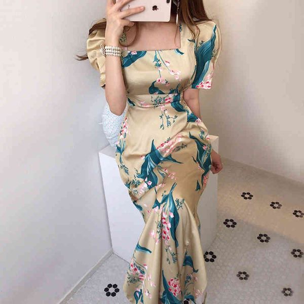 summer korean chic french elegant ink decor square neck split dress print long robe puff sleeve 16w653 210510, Black;gray
summer korean chic french elegant ink decor square neck split dress print long robe puff sleeve 16w653 210510, Black;gray