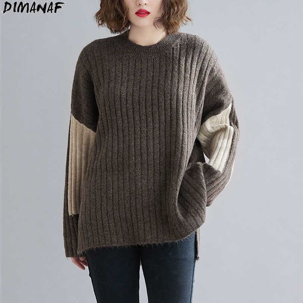 plus size women sweaters knitting warm patchwork style striped fashion casual vintage autumn loose 210531, White;black
plus size women sweaters knitting warm patchwork style striped fashion casual vintage autumn loose 210531, White;black