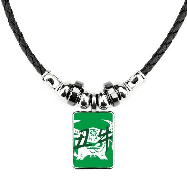 pendant necklaces year of ox animal china zodiac necklace handmade leather rope, Silver
pendant necklaces year of ox animal china zodiac necklace handmade leather rope, Silver