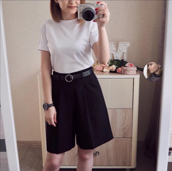 zhisilao solid capris plus size women summer 2021 female stretch knee length blaze shorts loose trousers ol office pantacourt, White;black
zhisilao solid capris plus size women summer 2021 female stretch knee length blaze shorts loose trousers ol office pantacourt, White;black
