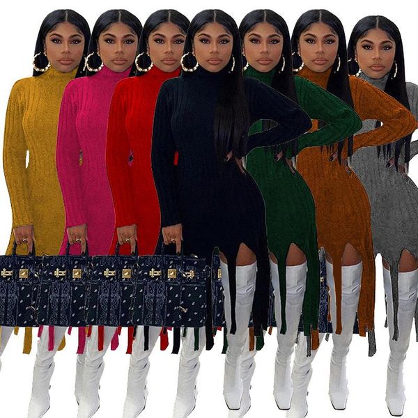 sweater mini dress knitted ribbed tassel hem women casual solid color long sleeve turtleneck bodycon thick outfits plus size 4xl dresses, Black;gray
sweater mini dress knitted ribbed tassel hem women casual solid color long sleeve turtleneck bodycon thick outfits plus size 4xl dresses, Black;gray