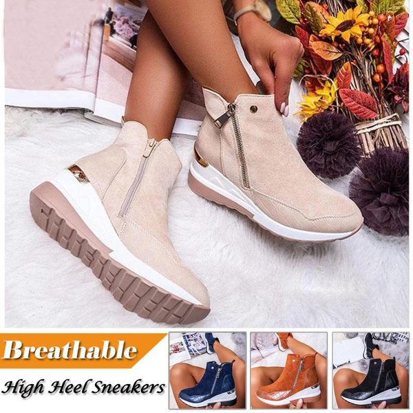 boots women's fashion casual flock wedges short ankle zipper shoes sneakers square toe zapatos de mujer european, Black
boots women's fashion casual flock wedges short ankle zipper shoes sneakers square toe zapatos de mujer european, Black