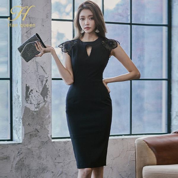 han queen summer round neck lace sleeveless women pencil dress black sheath bodycon dresses office lady party vestidos casual, Black;gray
han queen summer round neck lace sleeveless women pencil dress black sheath bodycon dresses office lady party vestidos casual, Black;gray