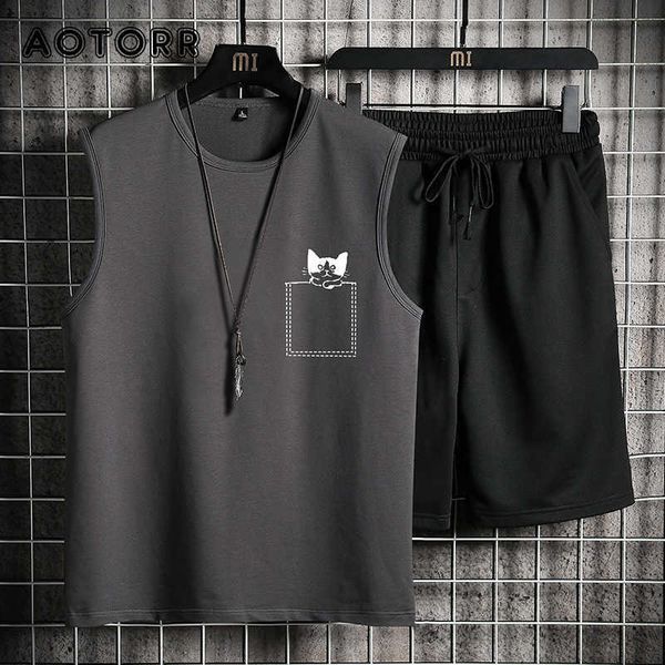 summer men casual sport suit quick dry jogger shorts set vest + shorts sets male tracksuit cotton breathable sportswears 3xl 4xl 210714, Gray
summer men casual sport suit quick dry jogger shorts set vest + shorts sets male tracksuit cotton breathable sportswears 3xl 4xl 210714, Gray