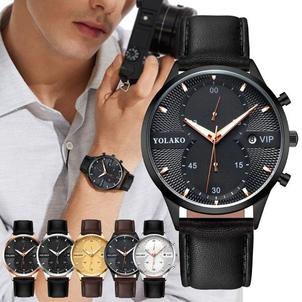 wristwatches montre homme 2021 yolako classic men watch military sport date leather quartz relogio masculino, Slivery;brown
wristwatches montre homme 2021 yolako classic men watch military sport date leather quartz relogio masculino, Slivery;brown