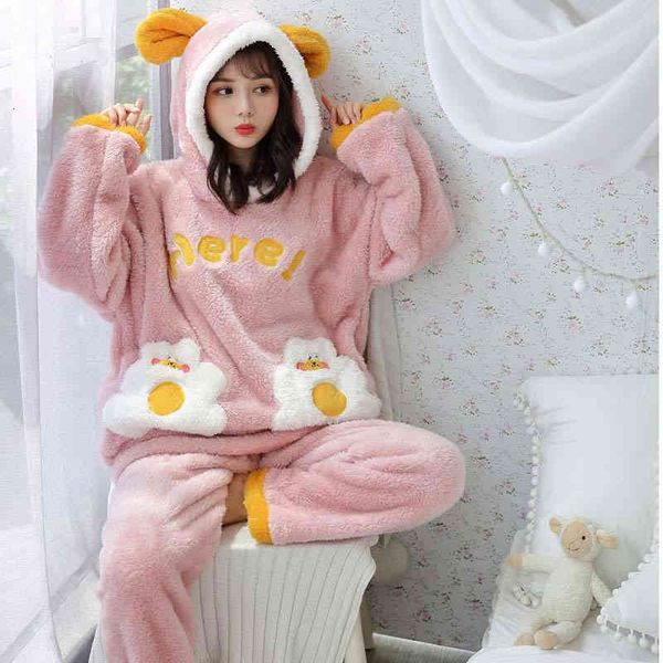 sleepwear cute pajamas 2 pieces flannel set sleepwear warm winter thick coral fleece hooded cartoon girl home wear orra 4h3t, Black;red
sleepwear cute pajamas 2 pieces flannel set sleepwear warm winter thick coral fleece hooded cartoon girl home wear orra 4h3t, Black;red