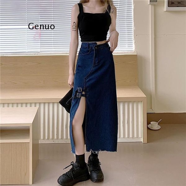 skirts dark blue summer denim women high waist split irregular pocket jeans skirt vintage korean wrap long maxi sexy, Black
skirts dark blue summer denim women high waist split irregular pocket jeans skirt vintage korean wrap long maxi sexy, Black