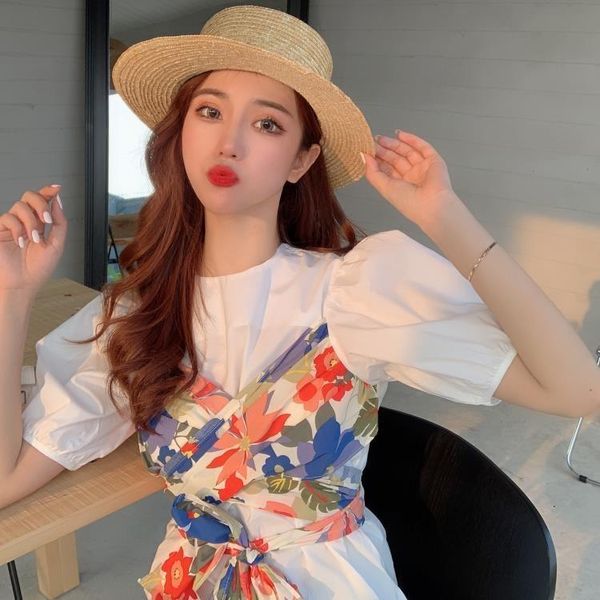 women's blouses & shirts women blouse small two-piece shirt summer sleeve blusas mujer de moda, White
women's blouses & shirts women blouse small two-piece shirt summer sleeve blusas mujer de moda, White