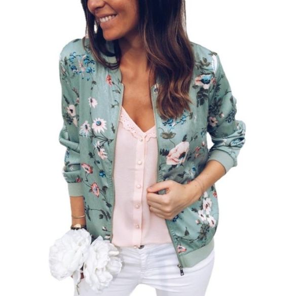 women's jackets women floral spring summer long sleeve zipper print bomber jacket casual pocket slim female fashion outwears plus size, Black;brown
women's jackets women floral spring summer long sleeve zipper print bomber jacket casual pocket slim female fashion outwears plus size, Black;brown