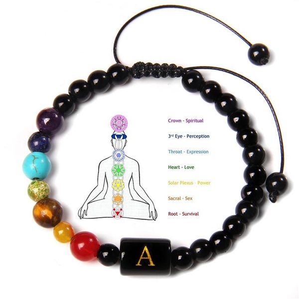 beaded, strands 7 chakra bracelet 26 letter personality name id gold capital charm braided bracelets for women men healing reiki jewelry, Black
beaded, strands 7 chakra bracelet 26 letter personality name id gold capital charm braided bracelets for women men healing reiki jewelry, Black