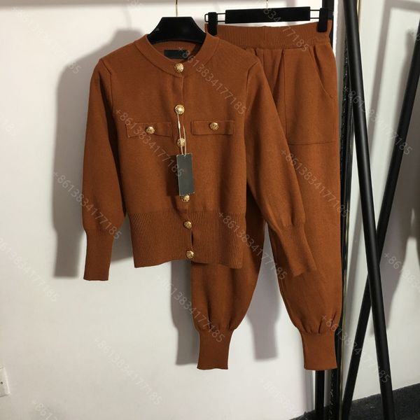 high-end brand women knitted tracksuit ste single-breasted hoodies elastic waist casual pants two-piece suit stitching designer clothes wome, White
high-end brand women knitted tracksuit ste single-breasted hoodies elastic waist casual pants two-piece suit stitching designer clothes wome, White
