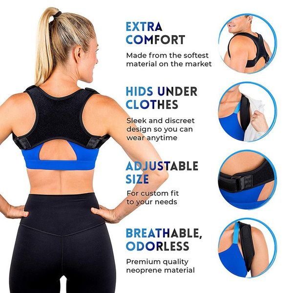 upper back support men women posture corrector adjustable correction for spine shoulder neck corset, Black;blue
upper back support men women posture corrector adjustable correction for spine shoulder neck corset, Black;blue