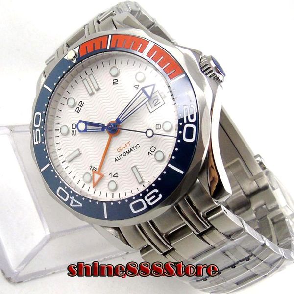 wristwatches 41mm bliger sterile white dial sapphire glass gmt date 316l stainless steel bracelet automatic mens watch b320, Slivery;brown
wristwatches 41mm bliger sterile white dial sapphire glass gmt date 316l stainless steel bracelet automatic mens watch b320, Slivery;brown