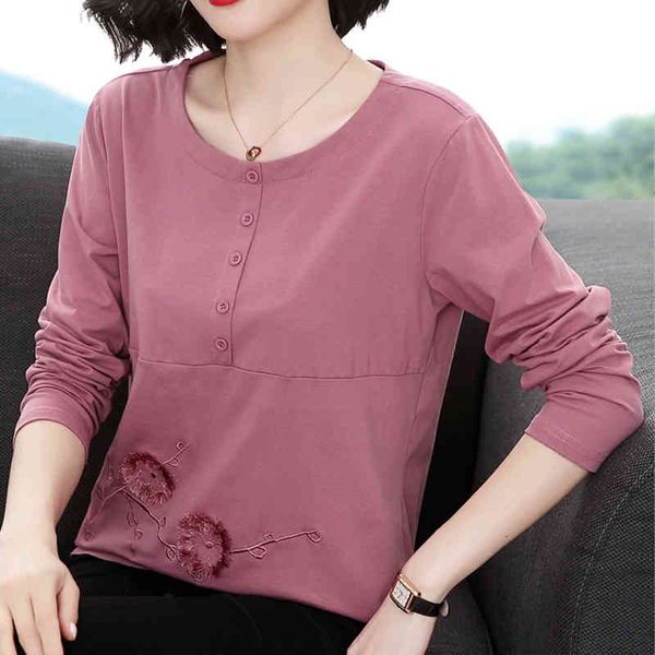 women's t-shirt shintimes button t women cotton embroidery plus size tshirt long sleeve casual woman clothes tee femme pew3, White
women's t-shirt shintimes button t women cotton embroidery plus size tshirt long sleeve casual woman clothes tee femme pew3, White
