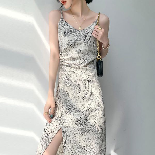 elegant sundress women long streetwear sleeveless dress for feme holiday beach painting casual dresses, Black;gray
elegant sundress women long streetwear sleeveless dress for feme holiday beach painting casual dresses, Black;gray