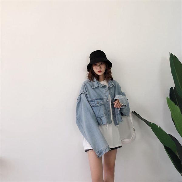 women's jackets spring ladies short denim jacket women long sleeves slim fit temperament female washed fashion lapel jeans lr174, Black;brown
women's jackets spring ladies short denim jacket women long sleeves slim fit temperament female washed fashion lapel jeans lr174, Black;brown