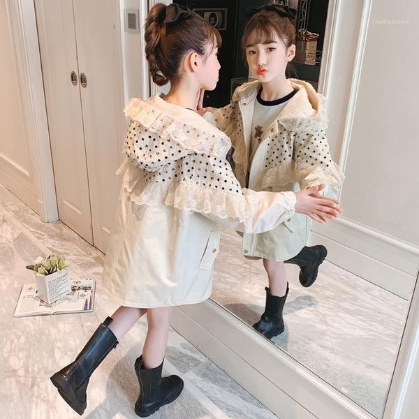 jackets girls jacket children's clothing kids spring autumn medium-long korean lace polka dot teen hooded outerwear girl trench coat1, Blue;gray
jackets girls jacket children's clothing kids spring autumn medium-long korean lace polka dot teen hooded outerwear girl trench coat1, Blue;gray