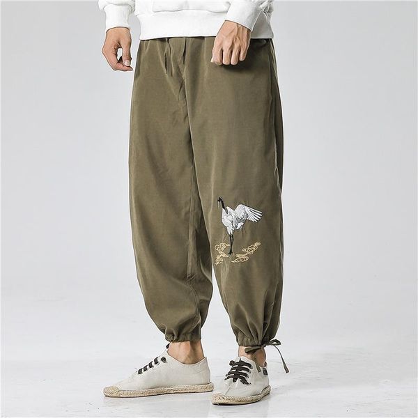 men's pants japanese lace-up casual trousers autumn chinese style embroidery linen harem traditional clothing, Black
men's pants japanese lace-up casual trousers autumn chinese style embroidery linen harem traditional clothing, Black