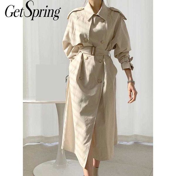 getspring women trench coat temperament windbreaker double breasted long sleeve coats loose overcoat autumn 210601, Tan;black
getspring women trench coat temperament windbreaker double breasted long sleeve coats loose overcoat autumn 210601, Tan;black