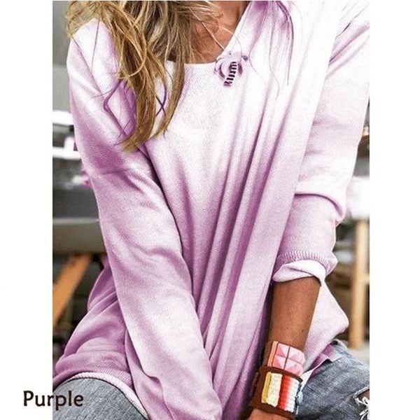 creative women gradient color t-shirt round neck long sleeve loose causal streetwear female women's, White
creative women gradient color t-shirt round neck long sleeve loose causal streetwear female women's, White