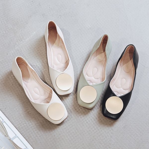 dress shoes elegant fairy metal round buckle soft leather ballet flats woman shallow ballerina slip on square toe moccasins women 5hq2, Black
dress shoes elegant fairy metal round buckle soft leather ballet flats woman shallow ballerina slip on square toe moccasins women 5hq2, Black