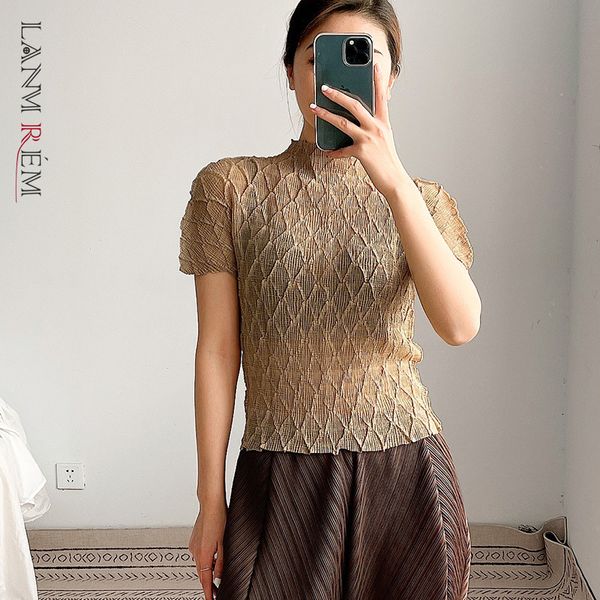 women black pleated large size t-shirt turtleneck short sleeve all match fashion spring autumn 2e1983 210507, White
women black pleated large size t-shirt turtleneck short sleeve all match fashion spring autumn 2e1983 210507, White