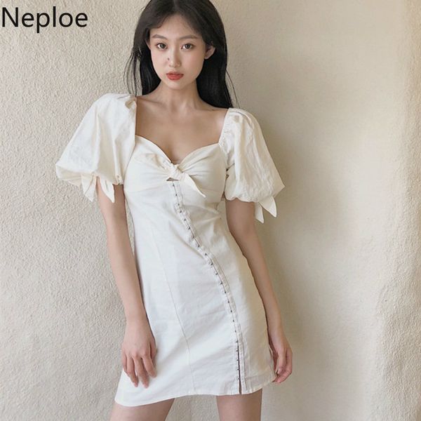 neploe knot dress women french v neck puff sleeve ladies vestidos summer new elegant slim waist female dresses 1d413 210423, Black;gray
neploe knot dress women french v neck puff sleeve ladies vestidos summer new elegant slim waist female dresses 1d413 210423, Black;gray