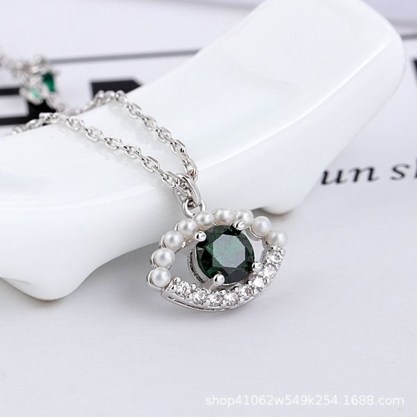 austria crystal element devil pearl necklace female emerald clavicle chain pendant necklace accessories, Black
austria crystal element devil pearl necklace female emerald clavicle chain pendant necklace accessories, Black