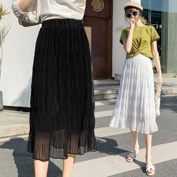 skirts skirt women's summer 2021 spring pleated medium length high waist a-line with thin drape umbrella, Black
skirts skirt women's summer 2021 spring pleated medium length high waist a-line with thin drape umbrella, Black