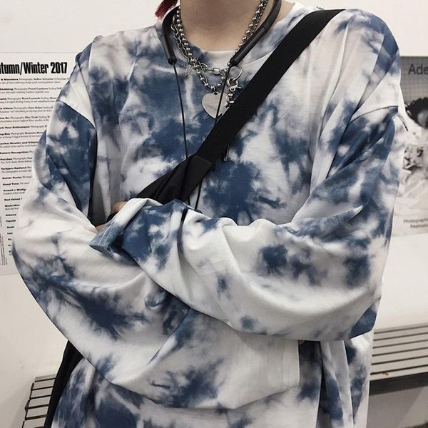 women's t-shirt fashion women tie dye tee shirt clothes autumn winter long sleeve round neck casual loose ladies, White
women's t-shirt fashion women tie dye tee shirt clothes autumn winter long sleeve round neck casual loose ladies, White