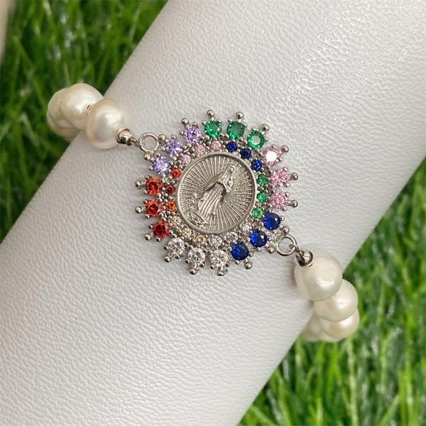 charm bracelets classic virgin mary for women shiny crystal cz gold christian handmade natural freshwater pearl beaded bangle, Golden;silver
charm bracelets classic virgin mary for women shiny crystal cz gold christian handmade natural freshwater pearl beaded bangle, Golden;silver