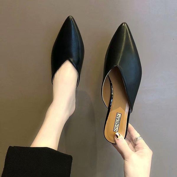 slippers 2021 spring ladies outside half-trail fashion pointed solid-colored elegant wild daily dating shoes u24-94, Black
slippers 2021 spring ladies outside half-trail fashion pointed solid-colored elegant wild daily dating shoes u24-94, Black