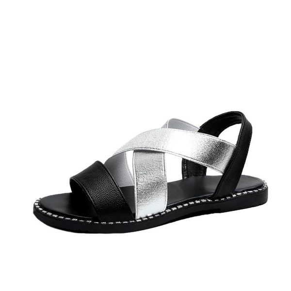 pure color low-classic sandal woman simple fish mouth elastic band roman sandals, Black
pure color low-classic sandal woman simple fish mouth elastic band roman sandals, Black