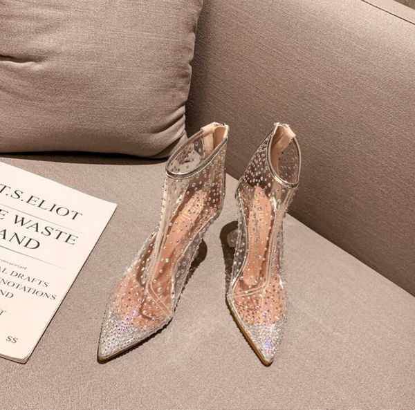 spring korean version of transparent rhinestone pointed toe stiletto high-sandals children boots, Black
spring korean version of transparent rhinestone pointed toe stiletto high-sandals children boots, Black