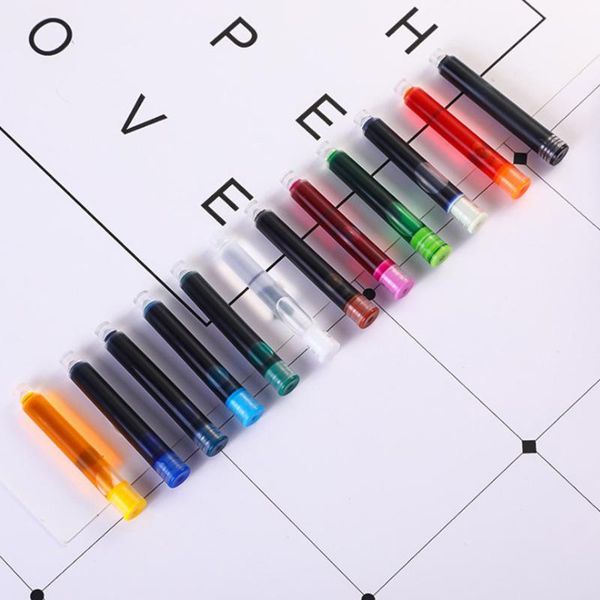 10pcs colourful ink sac fountain pen cartridges refills 3.4mm resistant lasting smooth writing gel pens
10pcs colourful ink sac fountain pen cartridges refills 3.4mm resistant lasting smooth writing gel pens
