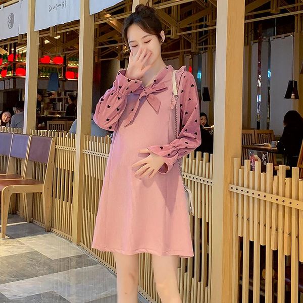 spring pregnant woman knee-length nursing dress long flare sleeve bow collar maternity corduroy dresses for breastfeeding, White
spring pregnant woman knee-length nursing dress long flare sleeve bow collar maternity corduroy dresses for breastfeeding, White