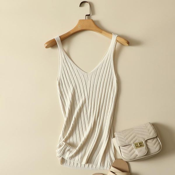 women's tanks & camis knitted solid women summer 2021 v-neck elegant office lady pulls tees, White
women's tanks & camis knitted solid women summer 2021 v-neck elegant office lady pulls tees, White