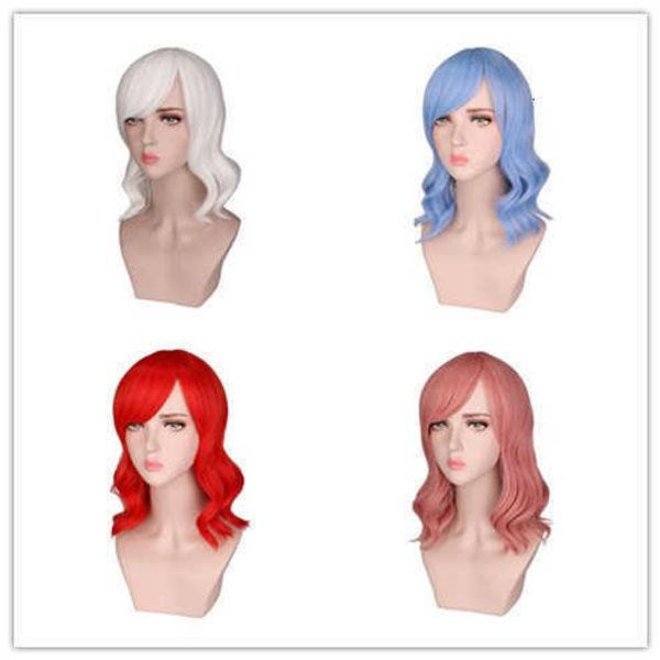 wig female oblique bangs color short curly wig chemical fiber headgear, Black
wig female oblique bangs color short curly wig chemical fiber headgear, Black